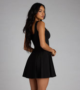 Adorably Trendy Zip-Front Skater Dress